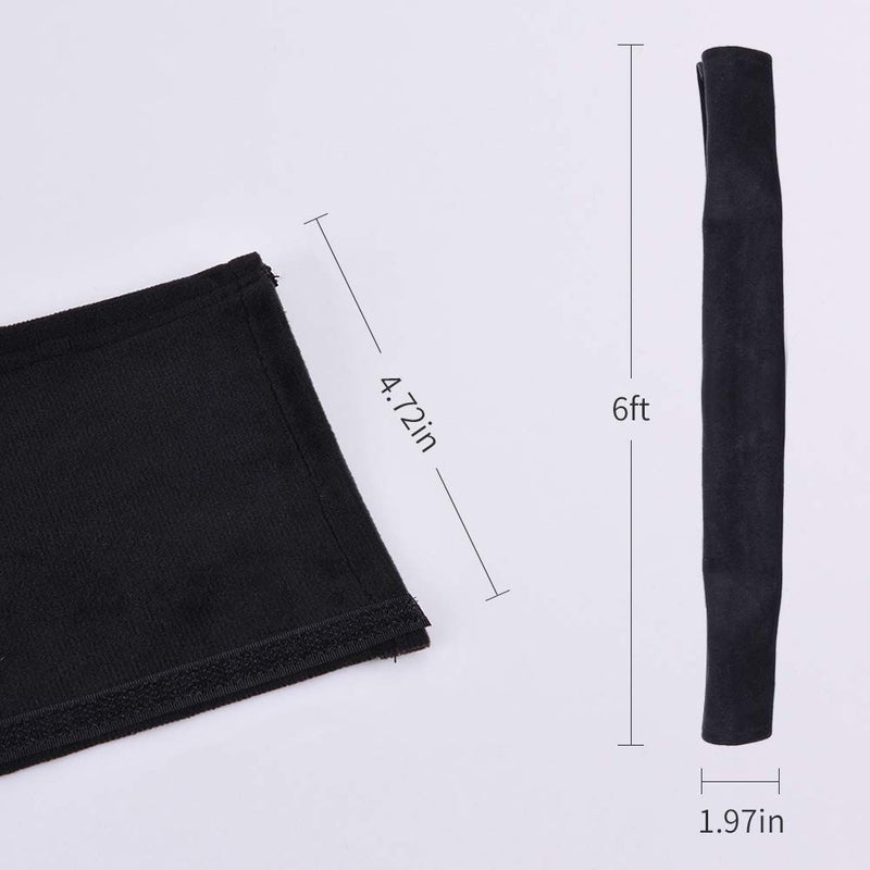 Aory Chandelier Chain Cover Cord Cover 6 Feet,Flannelette Black Fabric Cord Cover - Image 2